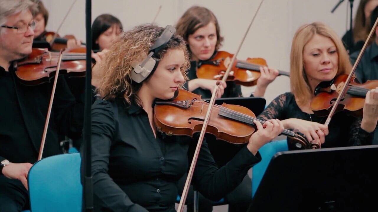 Recording the original music for Naval Forces